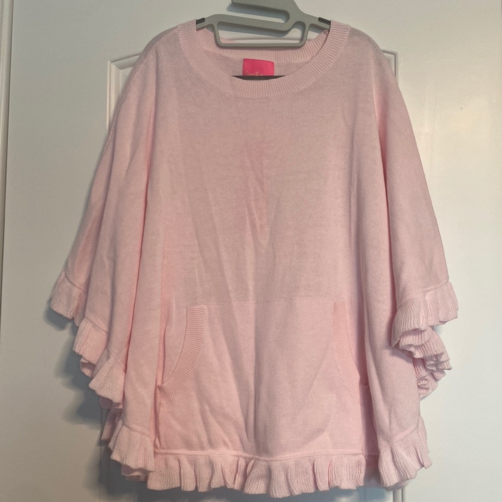 Lily Pulitzer girls poncho with tags! Brand new! Size M 6/7. Pink!